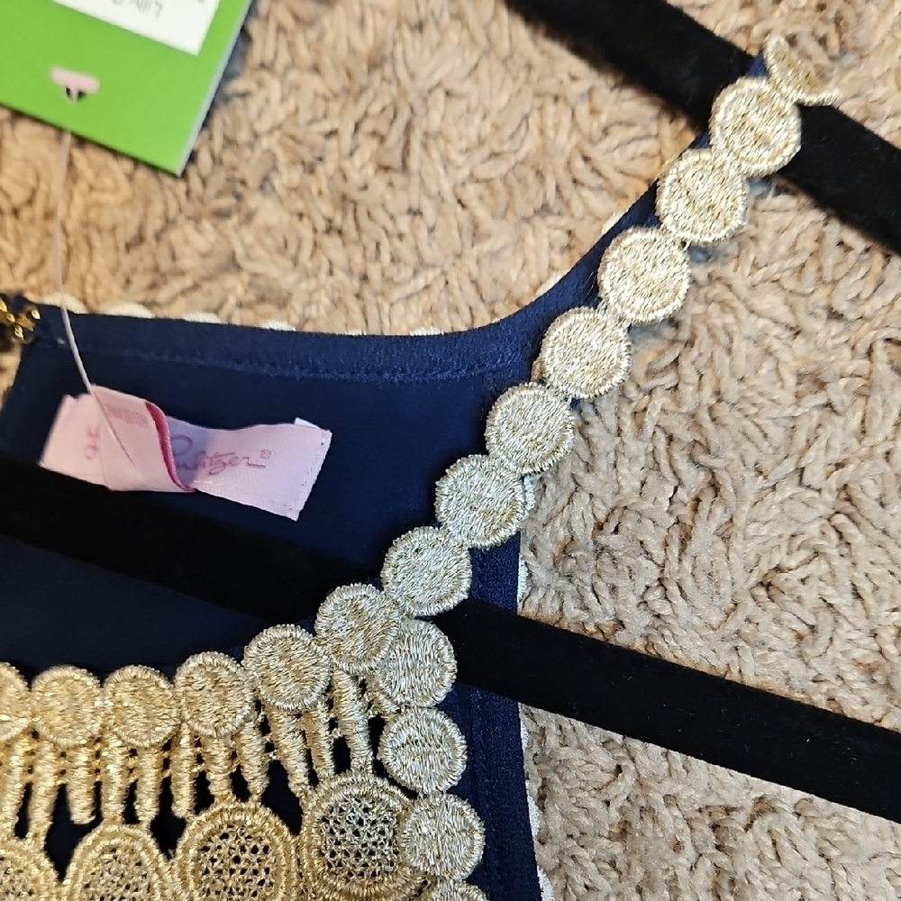 Lilly Pulitzer Pearl Soft Shift Dress In True Navy - Picture 11 of 11